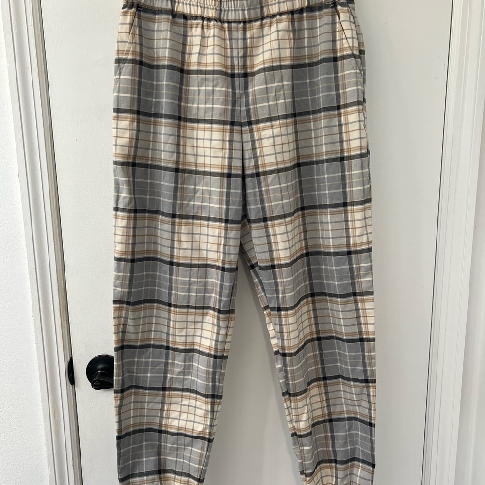 LOFT Outlet Plaid Jogger Trousers